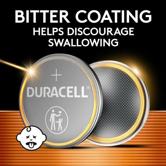 Duracell CR2032 3V Lithium Coin Battery with Child Safety Features, Compatible with Apple AirTag, Key Fob, Car Remote, Glucose Monitor, and other Devices, CR Lithium 3 Volt Cell (6 Count Pack)